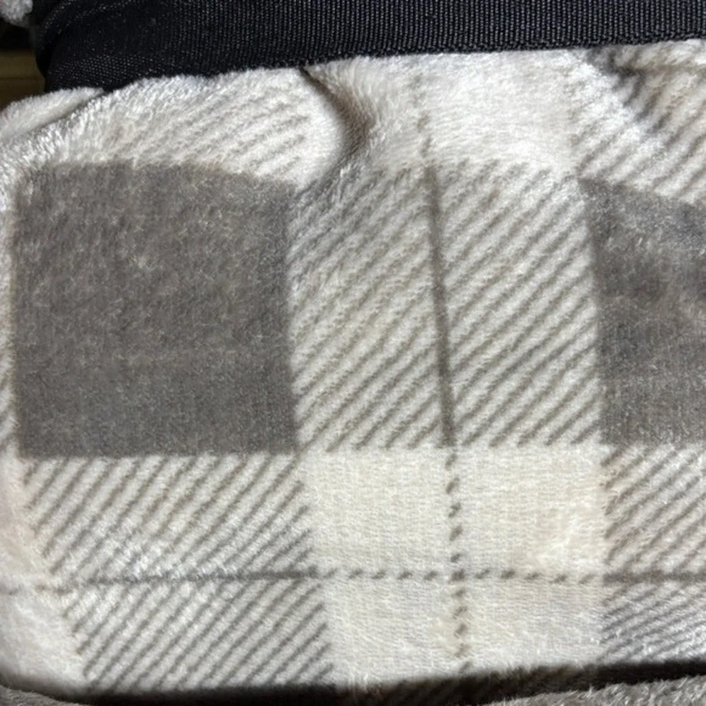 Cuddl Duds Cozy Plush Sherpa Throw Blanket Buffalo Gray Plaid 50